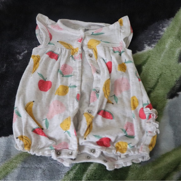 3M Baby Girl Fruit Romper Grey - Picture 2 of 4